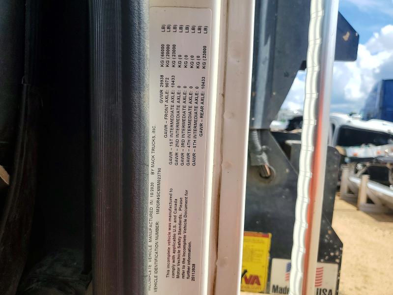 62927896 :رقم المزاد ، 1M2GR4GC6MM023790 vin ، 2021 Mack Granite مزاد بيع