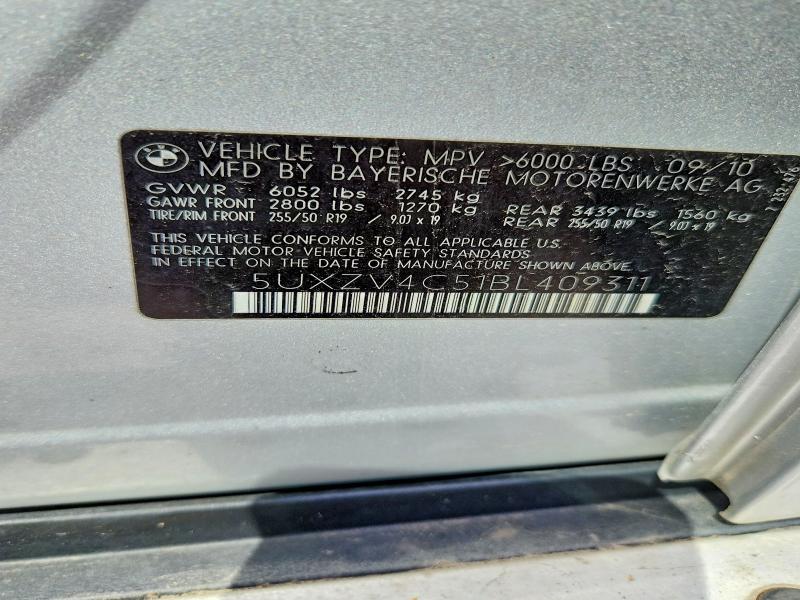 66835026 :رقم المزاد ، 5UXZV4C51BL409311 vin ، 2011 Bmw X5 مزاد بيع