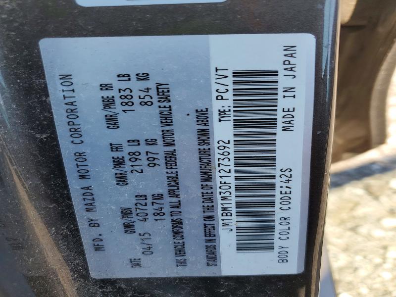 Aukcja sprzedaży 2015 Mazda 3, vin: JM1BM1M30F1273692, numer aukcji: 63210066
