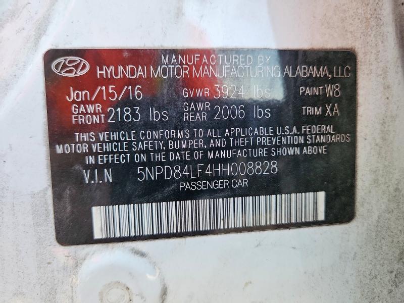 Продаж на аукціоні авто 2017 Hyundai Elantra, vin: 5NPD84LF4HH008828, номер лоту: 65187246