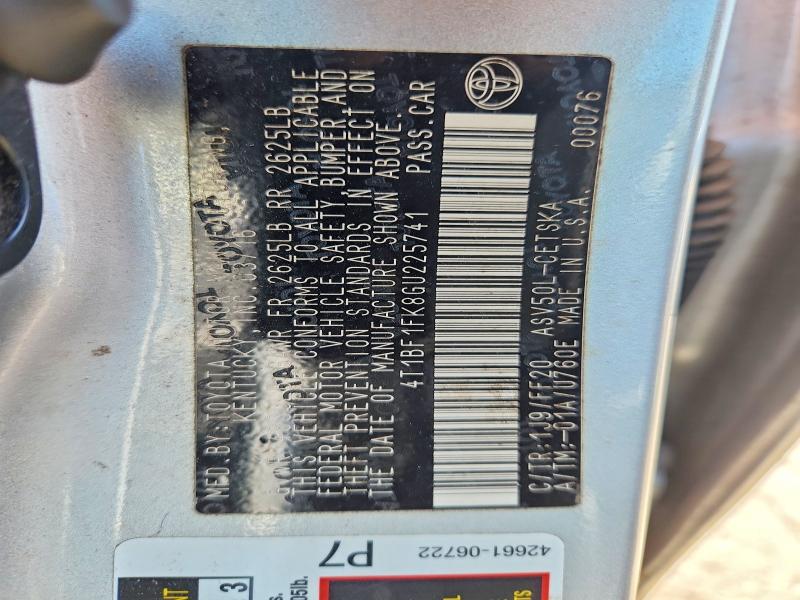 66997416 :رقم المزاد ، 4T1BF1FK8GU225741 vin ، 2016 Toyota Camry مزاد بيع