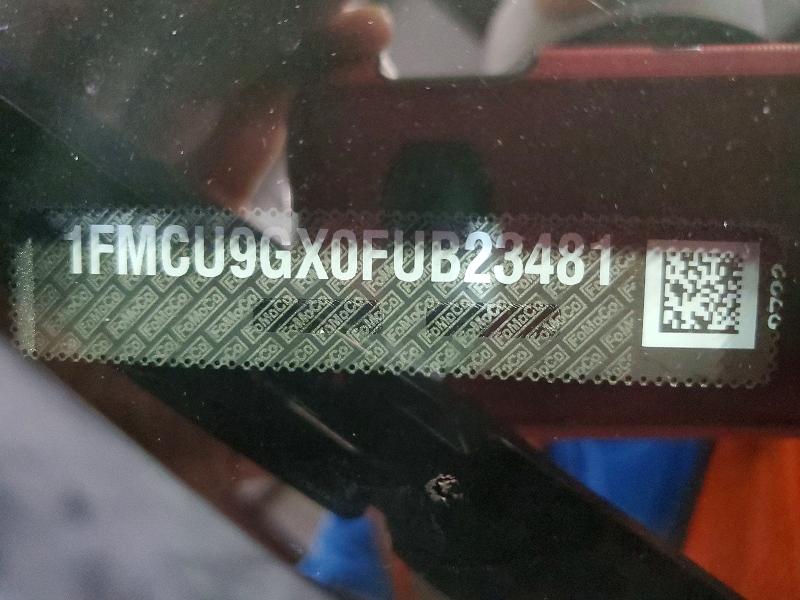 2015 Ford Escape მანქანა იყიდება აუქციონზე, vin: 1FMCU9GX0FUB23481, აუქციონის ნომერი: 63888966
