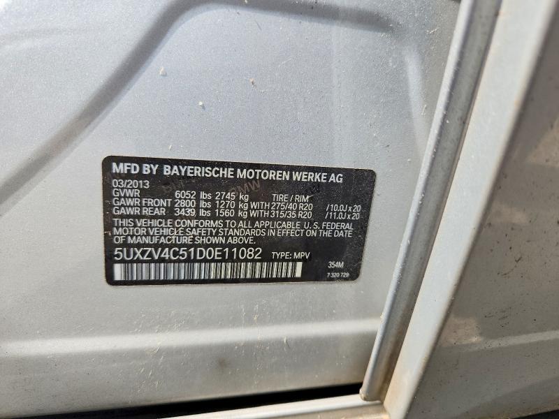 Aukcja sprzedaży 2013 Bmw X5, vin: 5UXZV4C51D0E11082, numer aukcji: 64287276