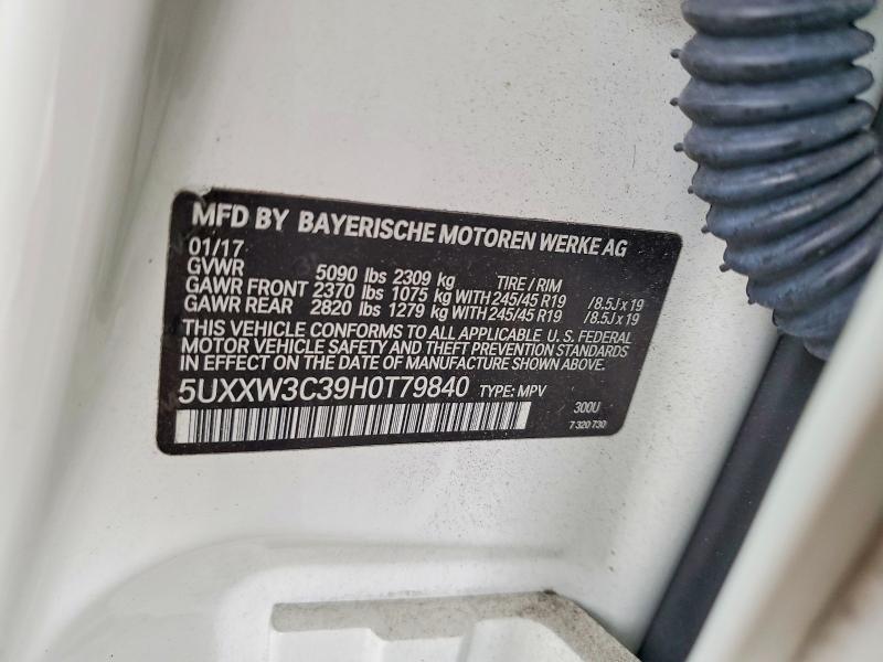 65258186 :رقم المزاد ، 5UXXW3C39H0T79840 vin ، 2017 Bmw X4 مزاد بيع