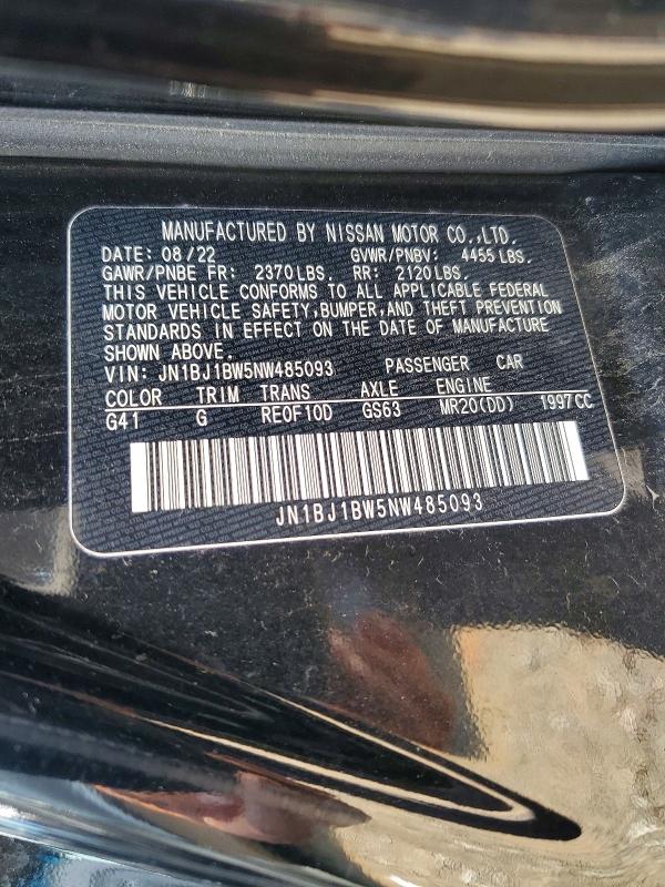 Aukcja sprzedaży 2022 Nissan Rogue Sport, vin: JN1BJ1BW5NW485093, numer aukcji: 66525206
