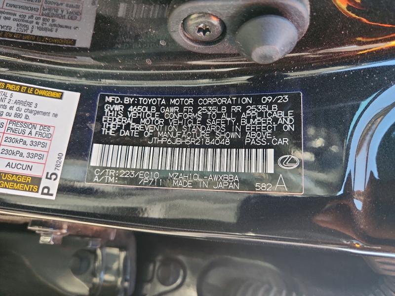 67263016 :رقم المزاد ، JTHP6JBH5R2184048 vin ، 2024 Lexus Ux 250h مزاد بيع