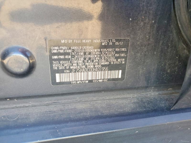 Aukcja sprzedaży 2013 Subaru Forester, vin: JF2SHADC0DH401956, numer aukcji: 64422536