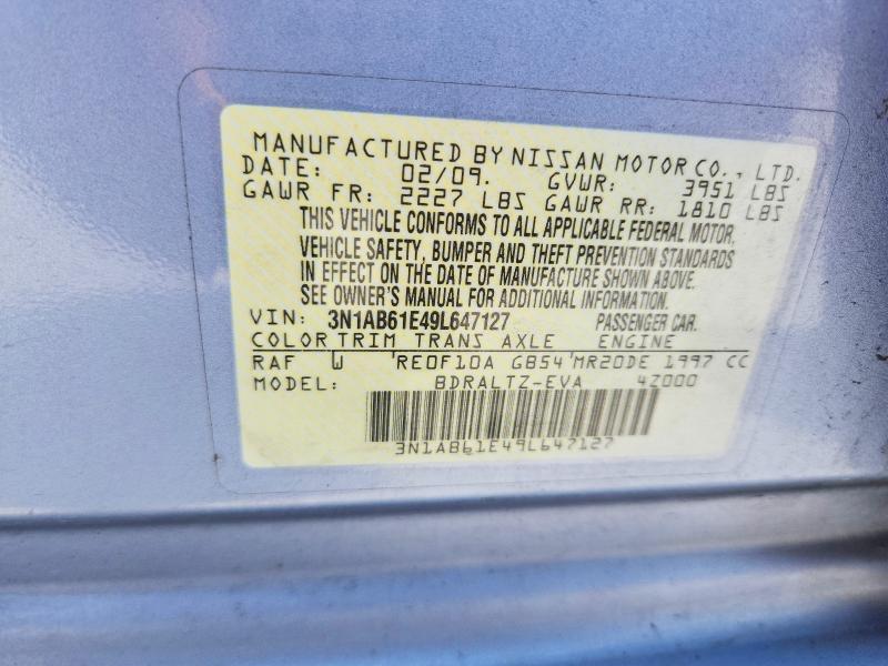 63492676 :رقم المزاد ، 3N1AB61E49L647127 vin ، 2009 Nissan Sentra مزاد بيع