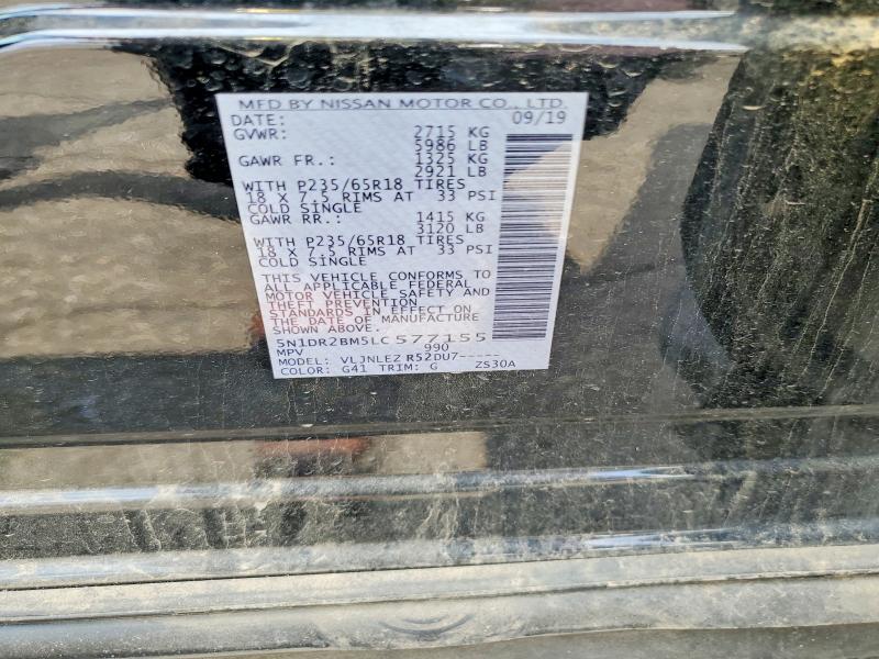 Продаж на аукціоні авто 2020 Nissan Pathfinder, vin: 5N1DR2BM5LC577155, номер лоту: 64971456