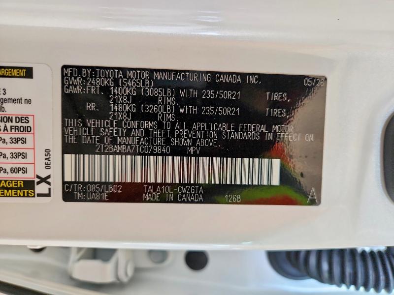 Продаж на аукціоні авто 2026 Lexus Rx 350, vin: 2T2BAMBA7TC079840, номер лоту: 60687976