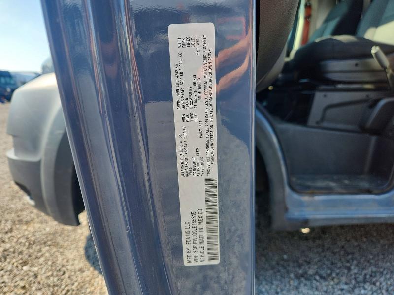 2020 Ram Promaster 3500 მანქანა იყიდება აუქციონზე, vin: 3C6URVJG9LE145315, აუქციონის ნომერი: 61003576