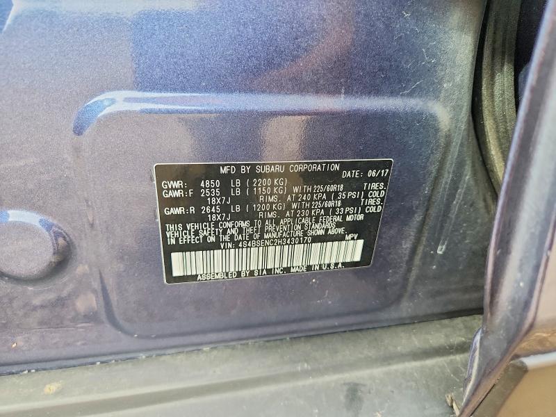 Продажа на аукционе авто 2017 Subaru Outback, vin: 4S4BSENC2H3430170, номер лота: 63350776