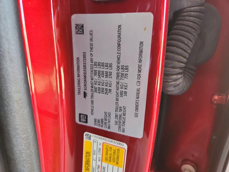 Продаж на аукціоні авто 2025 Chevrolet Tahoe, vin: 1GNS6NRD3SR372853, номер лоту: 65292346