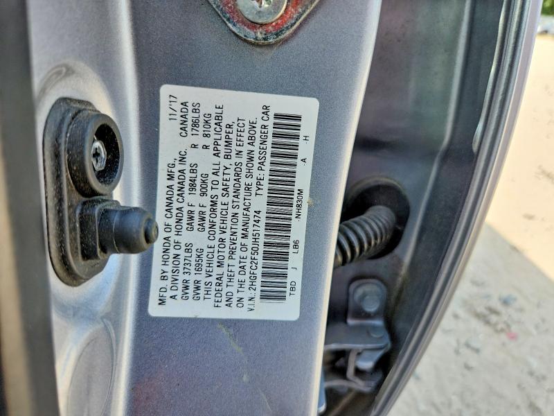 Aukcja sprzedaży 2018 Honda Civic, vin: 2HGFC2F50JH517474, numer aukcji: 64302766