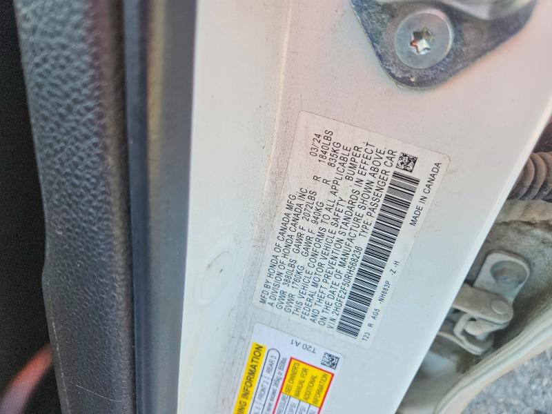 64690006 :رقم المزاد ، 2HGFE2F50RH568236 vin ، 2024 Honda Civic مزاد بيع