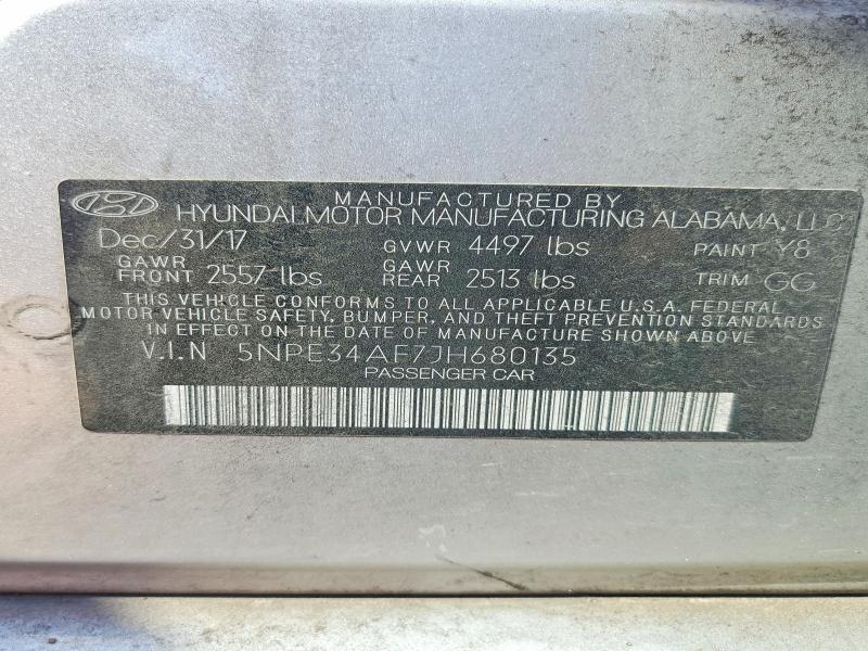 Продаж на аукціоні авто 2018 Hyundai Sonata, vin: 5NPE34AF7JH680135, номер лоту: 66743316