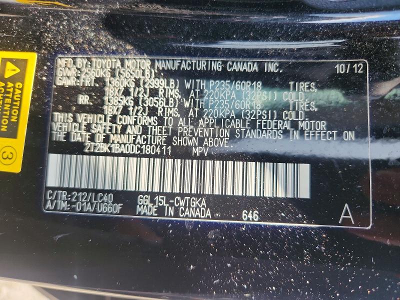 Продажа на аукционе авто 2013 Lexus Rx 350, vin: 2T2BK1BA0DC180411, номер лота: 64033286