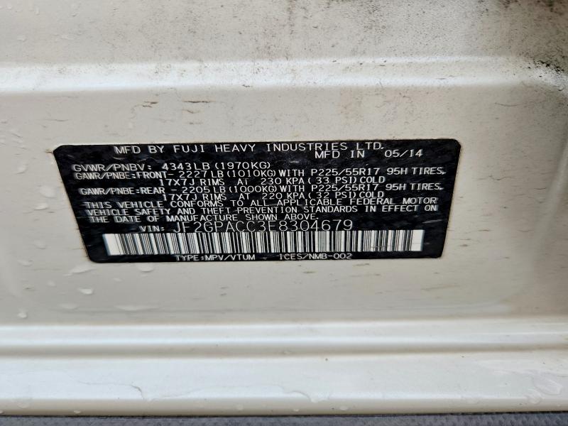 Aukcja sprzedaży 2014 Subaru Xv Crosstrek, vin: JF2GPACC3E8304679, numer aukcji: 63247206