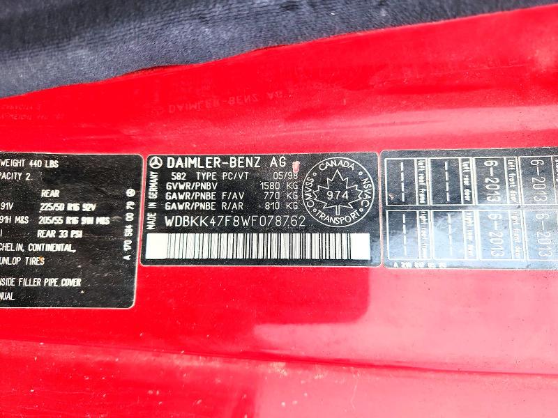 Продажа на аукционе авто 1998 Mercedes-benz Slk, vin: WDBKK47F8WF078762, номер лота: 63671616
