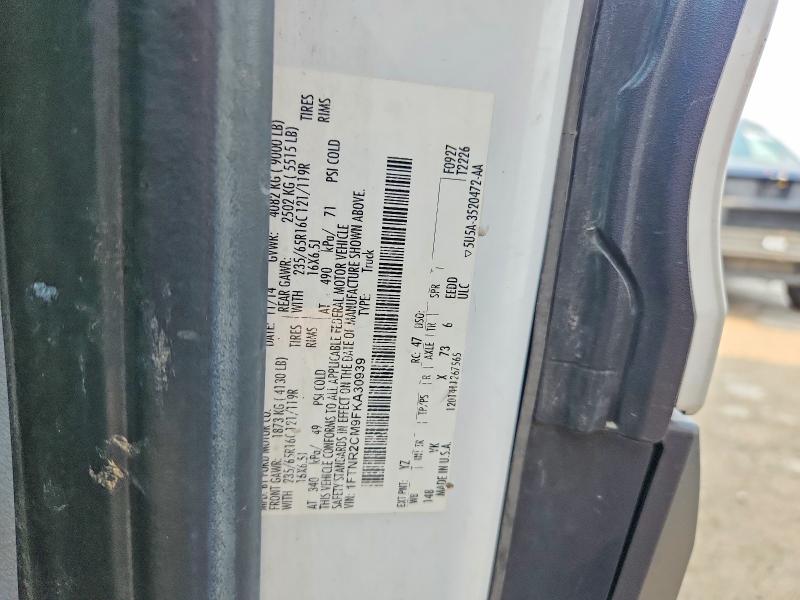 64218276 :رقم المزاد ، 1FTNR2CM9FKA30939 vin ، 2015 Ford Transit مزاد بيع