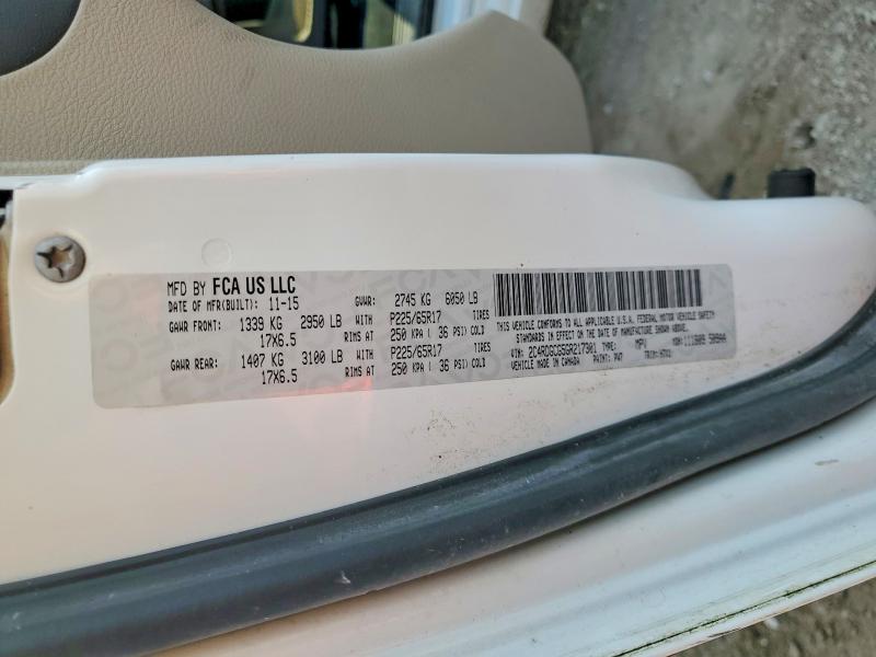 Продаж на аукціоні авто 2016 Dodge Grand Caravan, vin: 2C4RDGCG5GR217301, номер лоту: 64411866