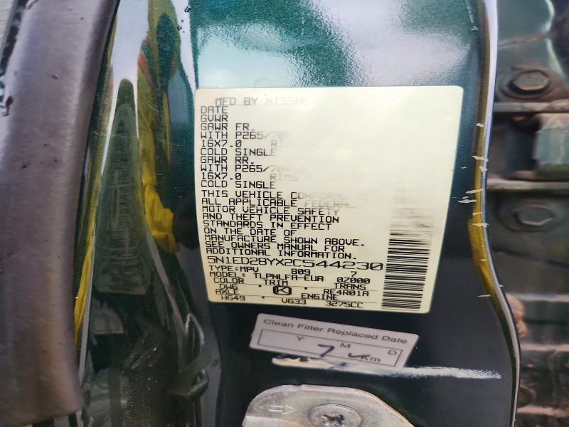 Aukcja sprzedaży 2002 Nissan Xterra, vin: 5N1ED28YX2C544230, numer aukcji: 64980606