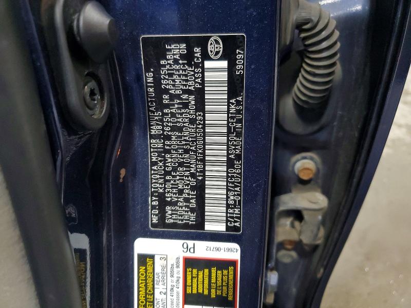 Продажа на аукционе авто 2016 Toyota Camry, vin: 4T1BF1FK0GU504293, номер лота: 63222646