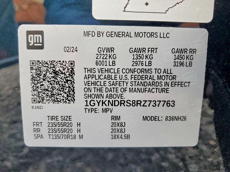 Продажа на аукционе авто 2024 Cadillac Xt5, vin: 1GYKNDRS8RZ737763, номер лота: 66903276