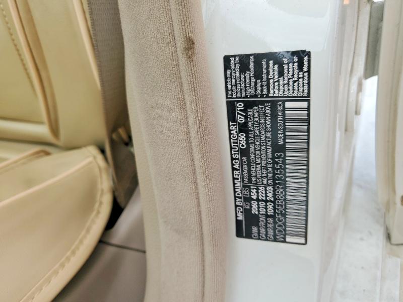 64566056 :رقم المزاد ، WDDGF5EB8BR135543 vin ، 2011 Mercedes-benz C مزاد بيع