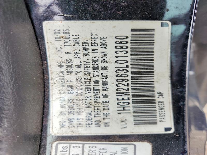 Aukcja sprzedaży 2003 Honda Civic, vin: 1HGEM22963L013860, numer aukcji: 64139506