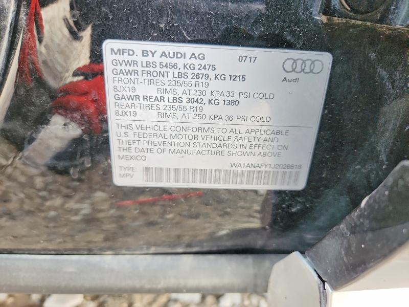 Aukcja sprzedaży 2018 Audi Q5, vin: WA1ANAFY1J2026518, numer aukcji: 67188366