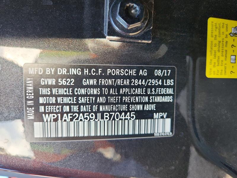 Продаж на аукціоні авто 2018 Porsche Macan, vin: WP1AF2A59JLB70445, номер лоту: 65569406