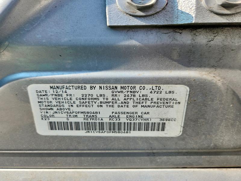 Aukcja sprzedaży 2015 Infiniti Q40, vin: JN1CV6AP0FM580481, numer aukcji: 64564736