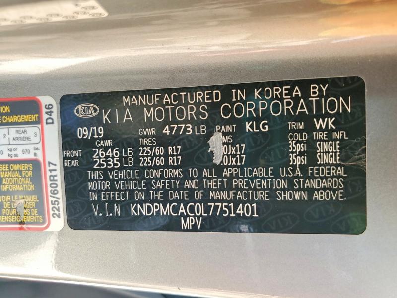 Продаж на аукціоні авто 2020 Kia Sportage, vin: KNDPMCAC0L7751401, номер лоту: 64215266