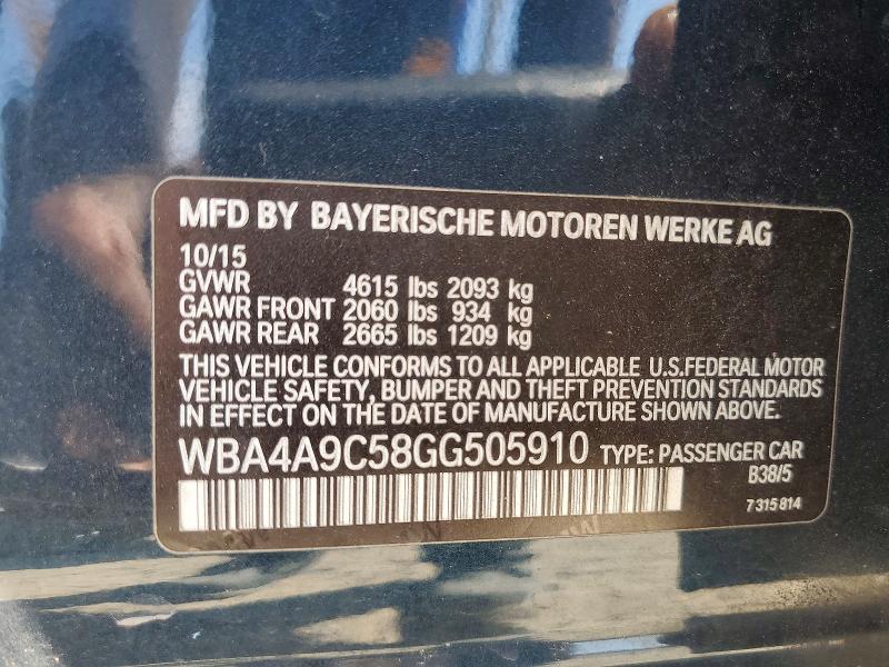 Aukcja sprzedaży 2016 Bmw 428, vin: WBA4A9C58GG505910, numer aukcji: 65714186