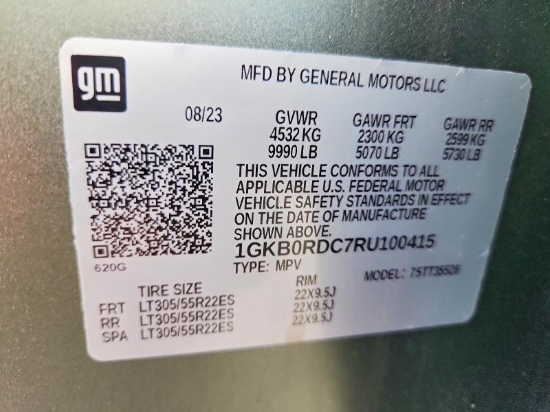 Aukcja sprzedaży 2024 Gmc Hummer Suv, vin: 1GKB0RDC7RU100415, numer aukcji: 66343136