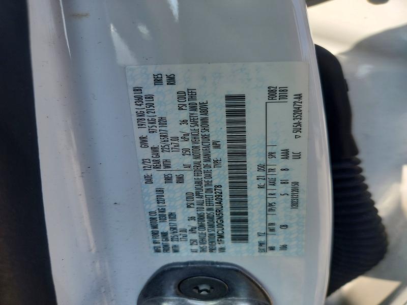 2024 Ford Escape მანქანა იყიდება აუქციონზე, vin: 1FMCU0GN5RUA09278, აუქციონის ნომერი: 63996266