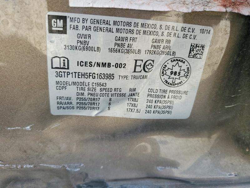 Aukcja sprzedaży 2015 Gmc Sierra, vin: 3GTP1TEH5FG163985, numer aukcji: 66316036