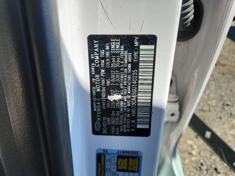 Продажа на аукционе авто 2016 Hyundai Tucson, vin: KM8J3CA45GU140235, номер лота: 65099996