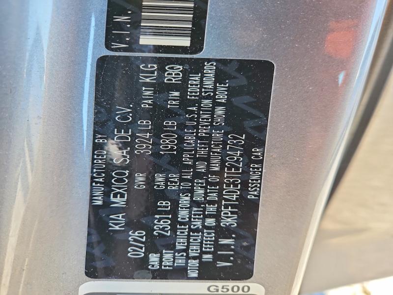 Продажа на аукционе авто 2026 Kia K4, vin: 3KPFT4DE3TE294732, номер лота: 63707236