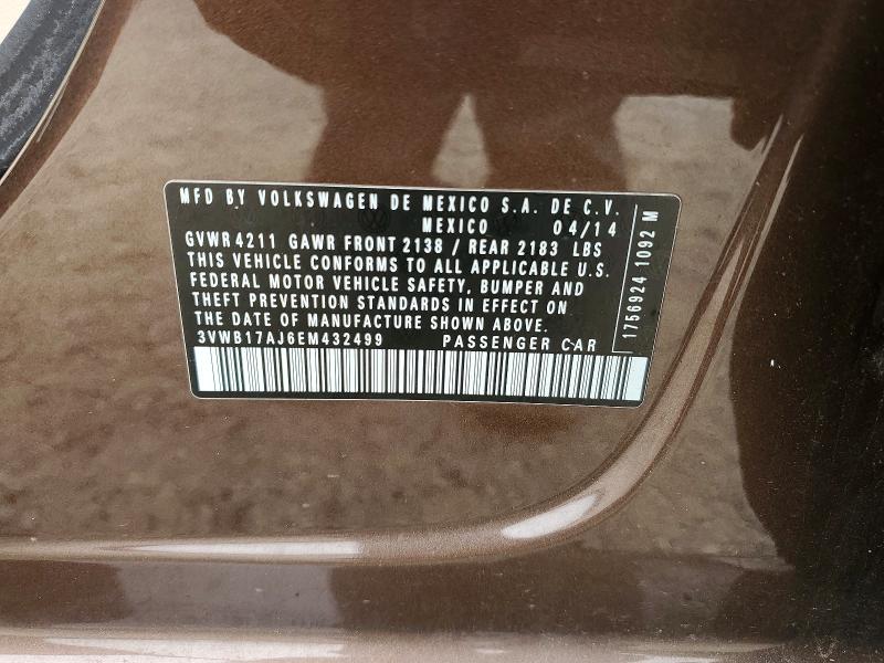 Продаж на аукціоні авто 2014 Volkswagen Jetta, vin: 3VWB17AJ6EM432499, номер лоту: 65571316