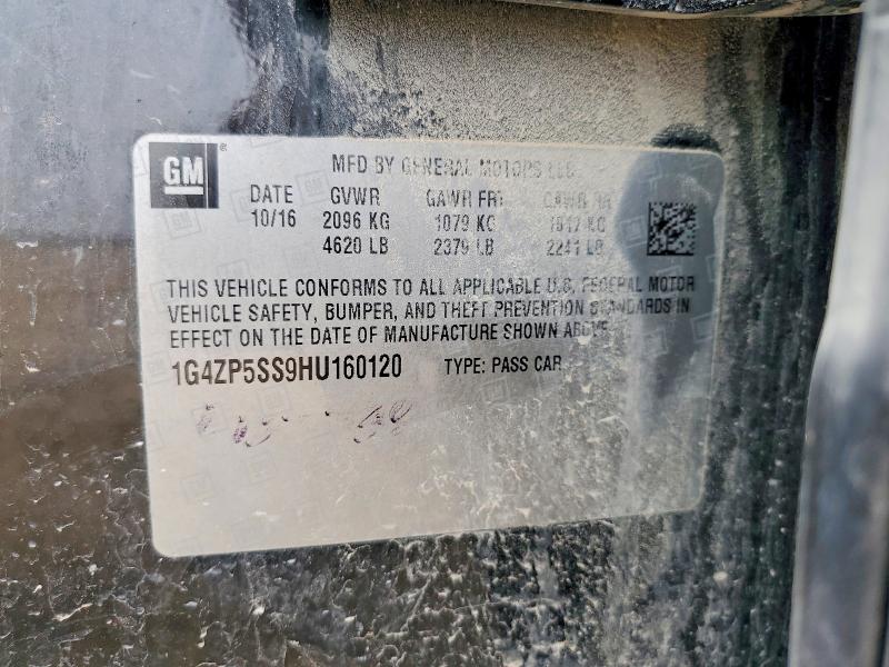 2017 Buick Lacrosse მანქანა იყიდება აუქციონზე, vin: 1G4ZP5SS9HU160120, აუქციონის ნომერი: 65097116