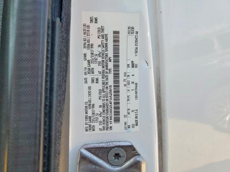 Auction sale of the 2015 Ford Escape, vin: 1FMCU0GX4FUA25615, lot number: 65173686