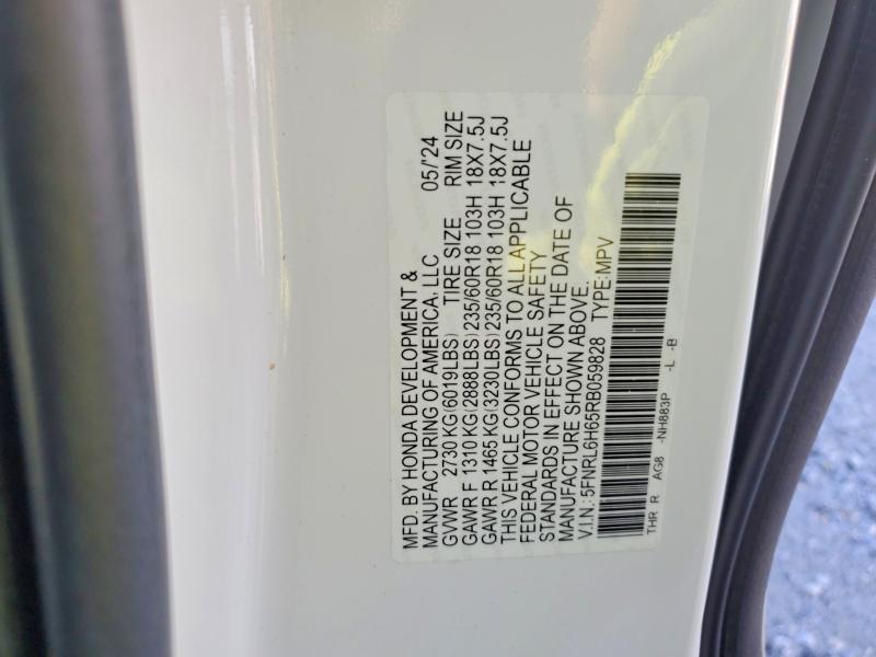 Продажа на аукционе авто 2024 Honda Odyssey, vin: 5FNRL6H65RB059828, номер лота: 66430416