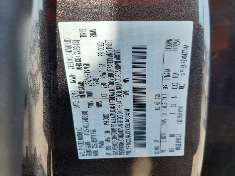 Продаж на аукціоні авто 2016 Ford Escape, vin: 1FMCU9JXXGUA08414, номер лоту: 64487596