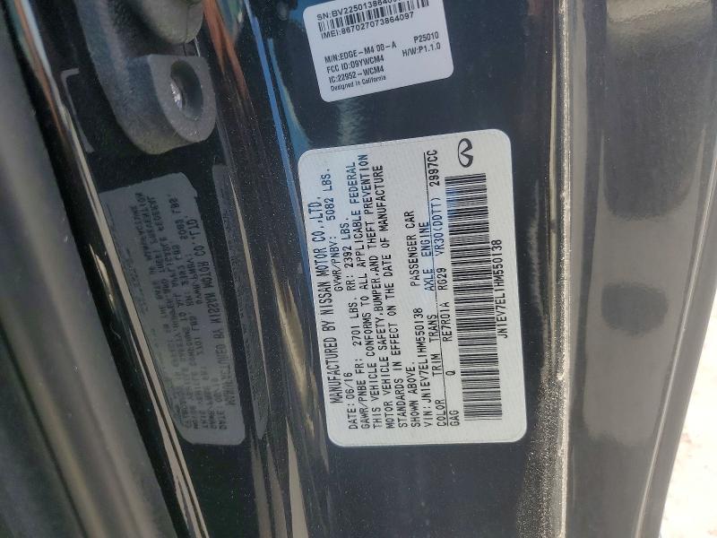 Aukcja sprzedaży 2017 Infiniti Q60, vin: JN1EV7EL1HM550138, numer aukcji: 66964276
