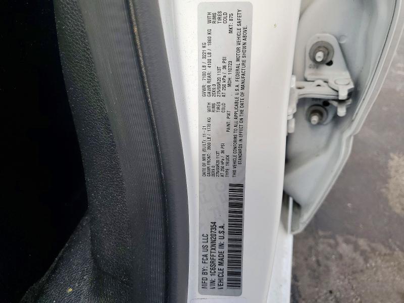 64222426 :رقم المزاد ، 1C6SRFFTXNN207354 vin ، 2022 Ram 1500 مزاد بيع