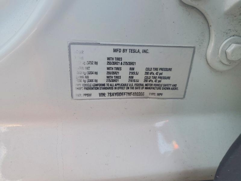 Aukcja sprzedaży 2022 Tesla Model Y, vin: 7SAYGDEF7NF486966, numer aukcji: 65234816