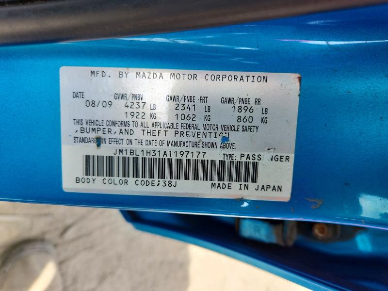 Auction sale of the 2010 Mazda Speed, vin: JM1BL1H31A1197177, lot number: 65164356