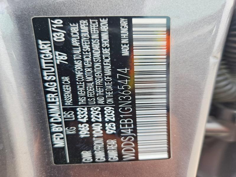 Aukcja sprzedaży 2016 Mercedes-benz Cla, vin: WDDSJ4EB1GN365474, numer aukcji: 65672076